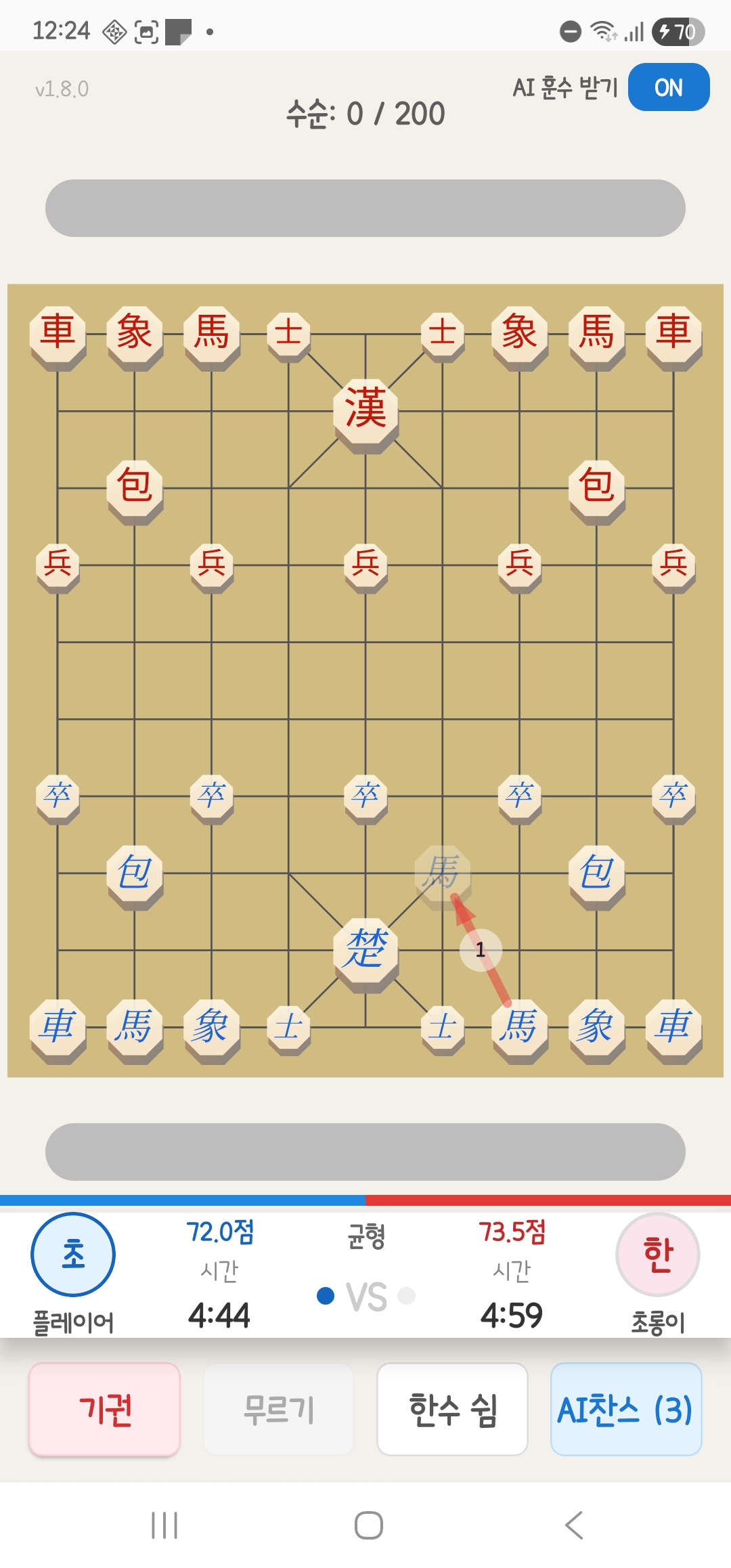 대국 화면